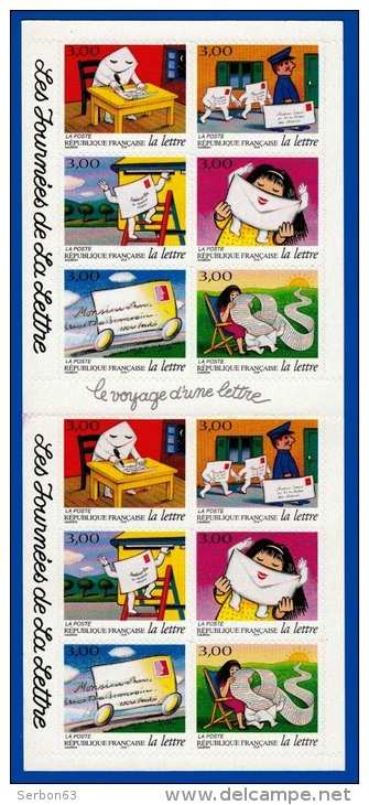 CARNET DE 12 TIMBRES NEUFS A 3 FRANCS FRANCE LES JOURNEES DE LA LETTRE NON OBLITERES PHILATELIE LE VOYAGE D'UNE LETTRE - Autres & Non Classés