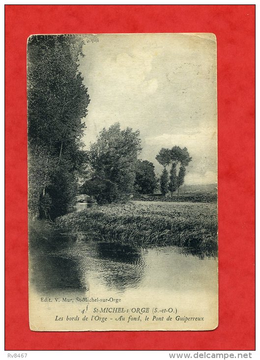 * SAINT MICHEL Sur ORGE-Les Bords De L´Orge. Au Fond, Le Pont De Guiperreux - Saint Michel Sur Orge