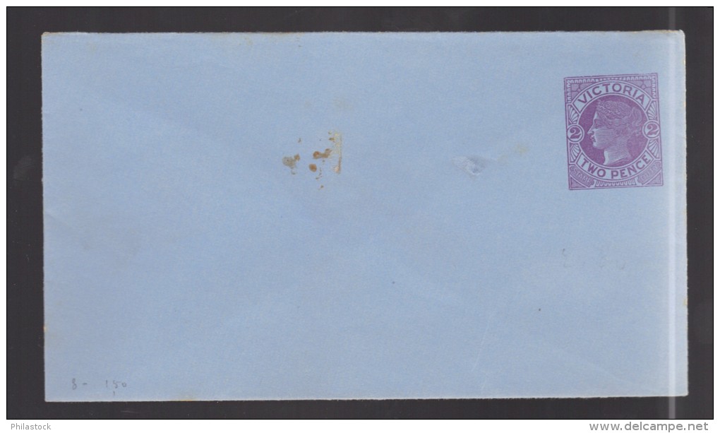 VICTORIA Entier Postal Enveloppe 2  P Lilas - Covers & Documents