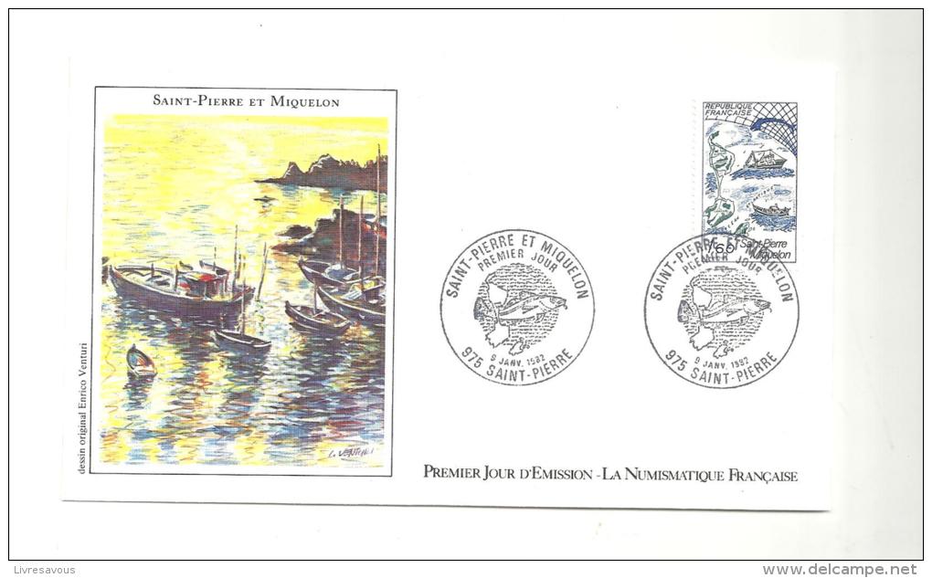 Enveloppe Premier Jour Saint Pierre Et Miquelon Du 09/01/1982 Timbre à 1,60 - 1980-1989