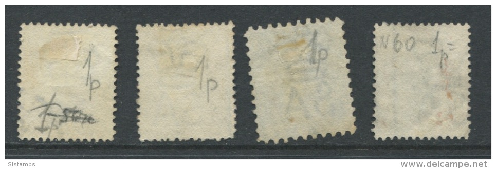 South Australia 1868  Sc 57,80,107,117 Used - Oblitérés