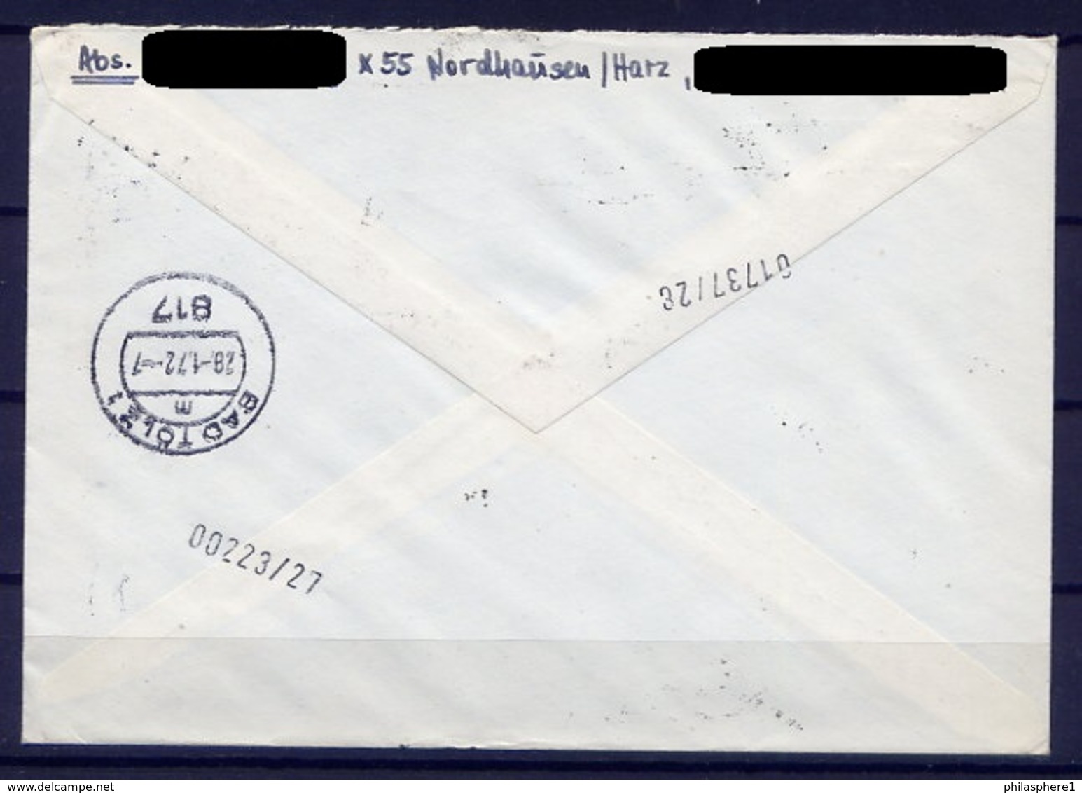 DDR Nr.1731/5     FDC Eilsendung Express Gelaufen   (B040)  (Jahr:1972) Nordhausen - Sonstige & Ohne Zuordnung