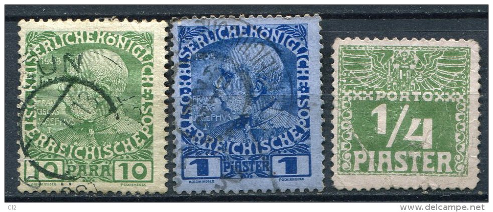 LEVANT AUTRICHIEN - Y&T 45, 48, Taxe 6 (sans Gomme) - Eastern Austria