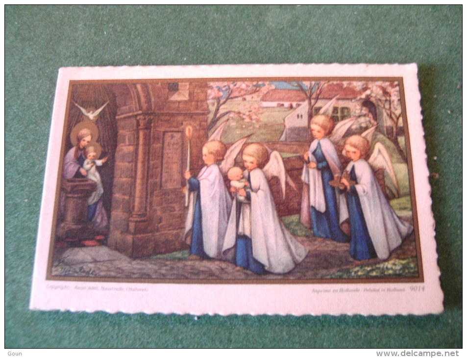 BC5-2-102 Souvenir Baptême Naissance Doop Geboorte Marie France VanOycke Charleroi 1951 Ange - Birth & Baptism