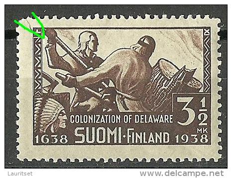 FINLAND FINNLAND 1938 Colony New Sweden In Delaware Michel 212 READ! - Neufs