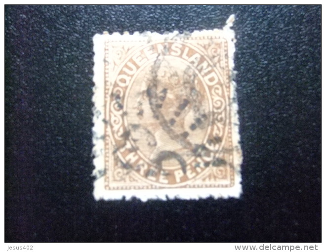QUEENSLAND  1883 - 92  - QUEEN VICTORIA -- Dos Sellos -- Yvert & Tellier Nº  53 º FU   Crown And  Q - Used Stamps