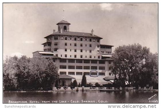 Colorado Colorado Springs Broadmoor Hotel From The Lake Sanborn Real Photo RPPC - Colorado Springs