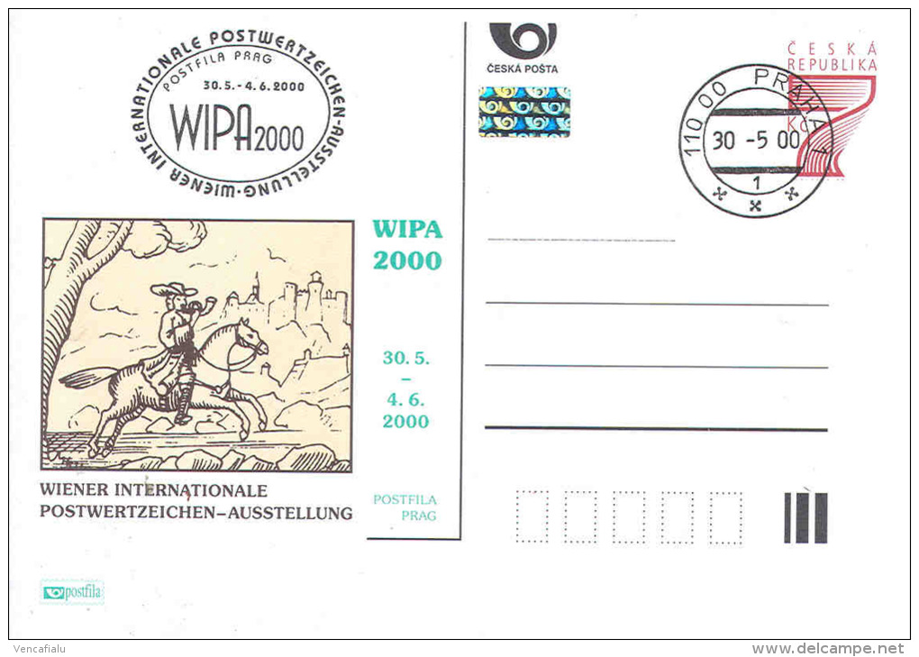 Czech Republic 2000 - Philatelic Exhibition WIPA In Austria, Special Postal Stationery With Spec. Postmark - Postcards