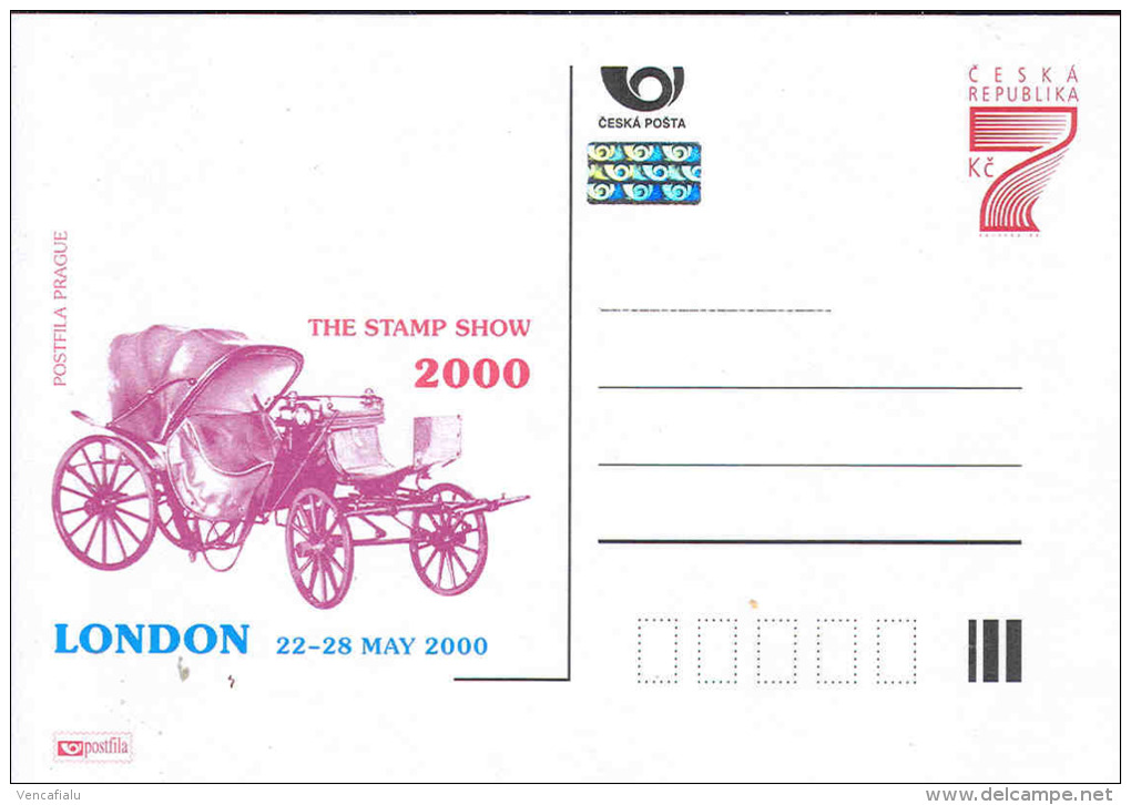 Czech Republic 2000 - Philatelic Exhibition In London, Special Postal Stationery, MNH - Postcards