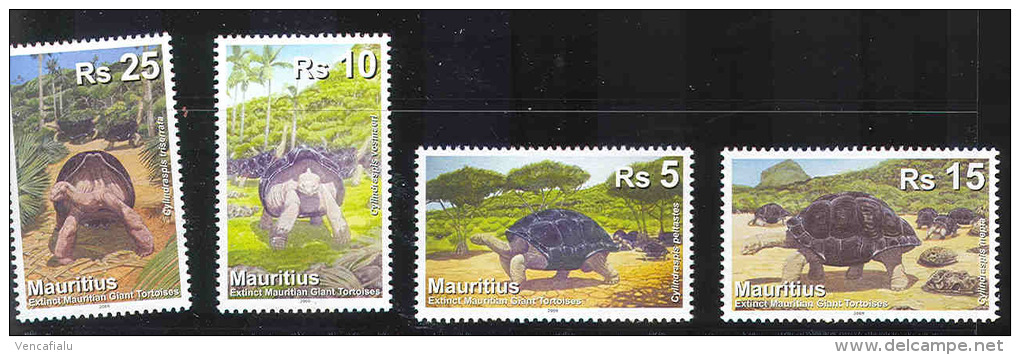 Mauritius - Set Of 4 Stamps, MNH - Schildpadden