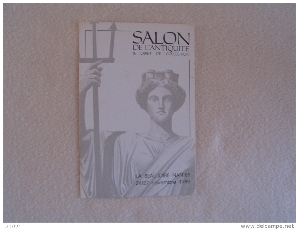 SALON DE L'ANTIQUITE ET OBJET DE COLLECTION...NANTES LA BEAUJOIRE 1989 - Bourses & Salons De Collections