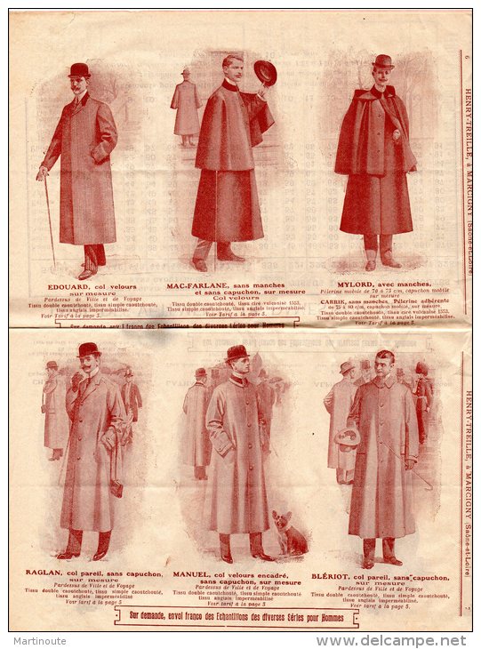 - 71 - MARCIGNY - Catalogue De 50 Pages 1911 Vêtements HENRY-TREILLE - 428 - Mode