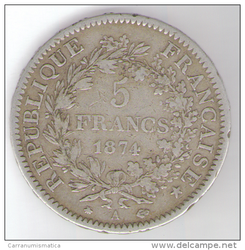 FRANCIA 5 FRANCS 1874 AG - Autres & Non Classés