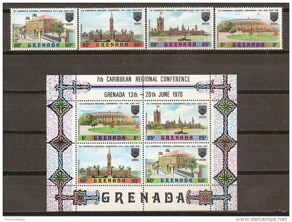 GRENADA 1970 - Yvert #344/47+H6 - MNH ** - Grenada (1974-...)