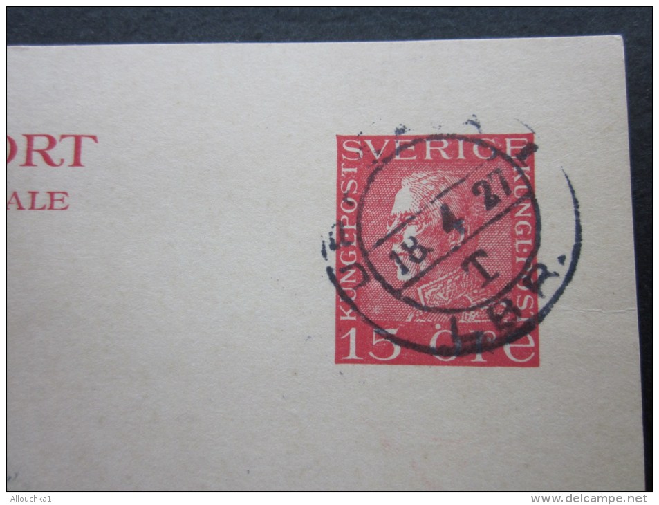 1927 Uppsala Kortbrev Brevkort  Singborg Suéde Sverige Lettre Letter Cover Entiers Postaux &gt; Paris-IX - Entiers Postaux