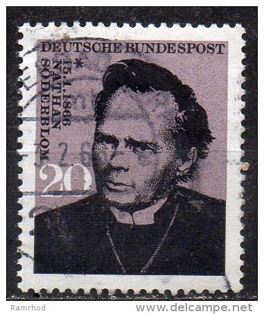 GERMANY 1966 Birth Centenary Of Nathan Soderblom (Archbishop Of Uppsala) - 20pf N. Soderblom  FU - Usati