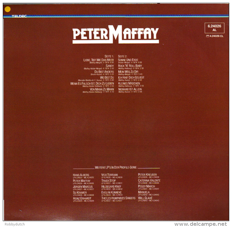 * LP *  PETER MAFFAY - PROFILE (Germany 1976 Ex!!!) - Otros - Canción Alemana