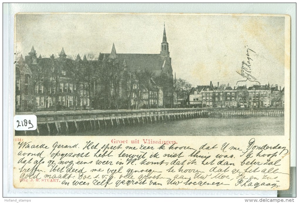 VLISSINGEN * GROET UIT VLISSINGEN * ANSICHTKAART * CPA (2189) GELOPEN IN 1900 Van VLISSINGEN Naar AMSTERDAM - Vlissingen