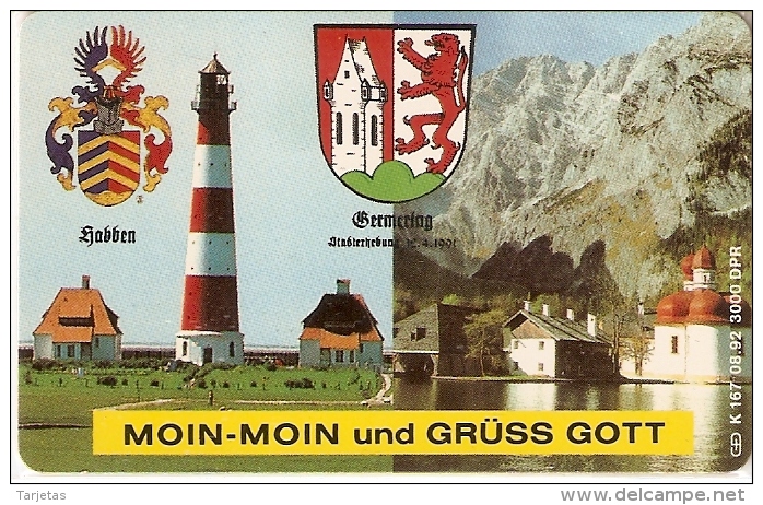 TARJETA DE ALEMANIA CON UN FARO-LIGHTHOUSE (NUEVA-MINT) - Phares