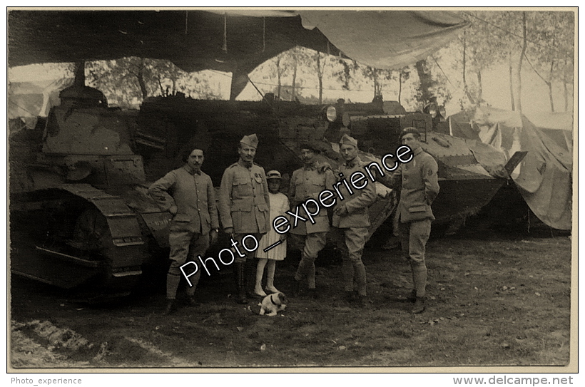 CPA Carte Photo Militaire Guerre 14-18 ? Char Tank Military WW1 ? - Guerre, Militaire