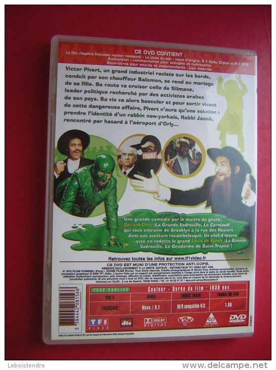 DVD  LOUIS DE FUNES LES AVENTURES DE RABBI JACOB UN FILM DE GERARD OURY  TF1 VIDEO - Comédie