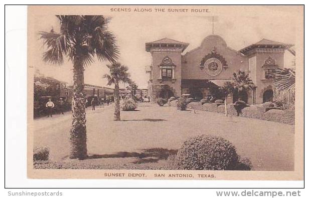 Texas San Antonio Sunset Railroad Depot Albertype - San Antonio