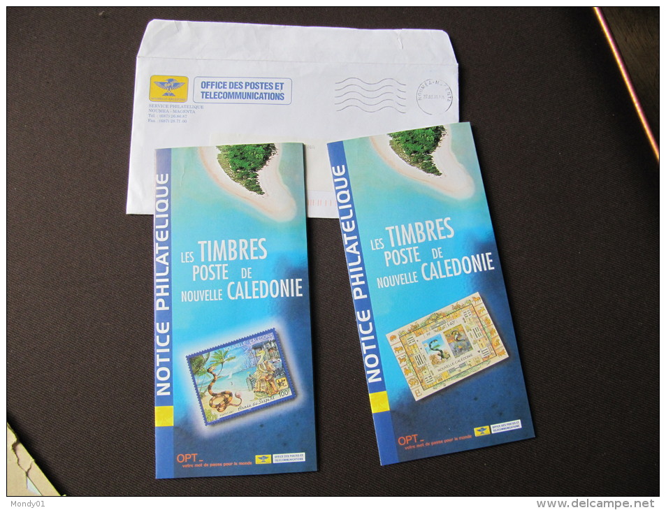 2-2940 Lettre Noumea 2001 Notices Timbres Millénaire Nouvelle Calédonie  Flamme - Lettres & Documents