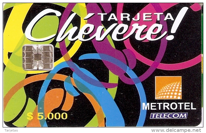 TARJETA DE COLOMBIA DE METROTEL DE $5000 CHEVERE! - Colombia