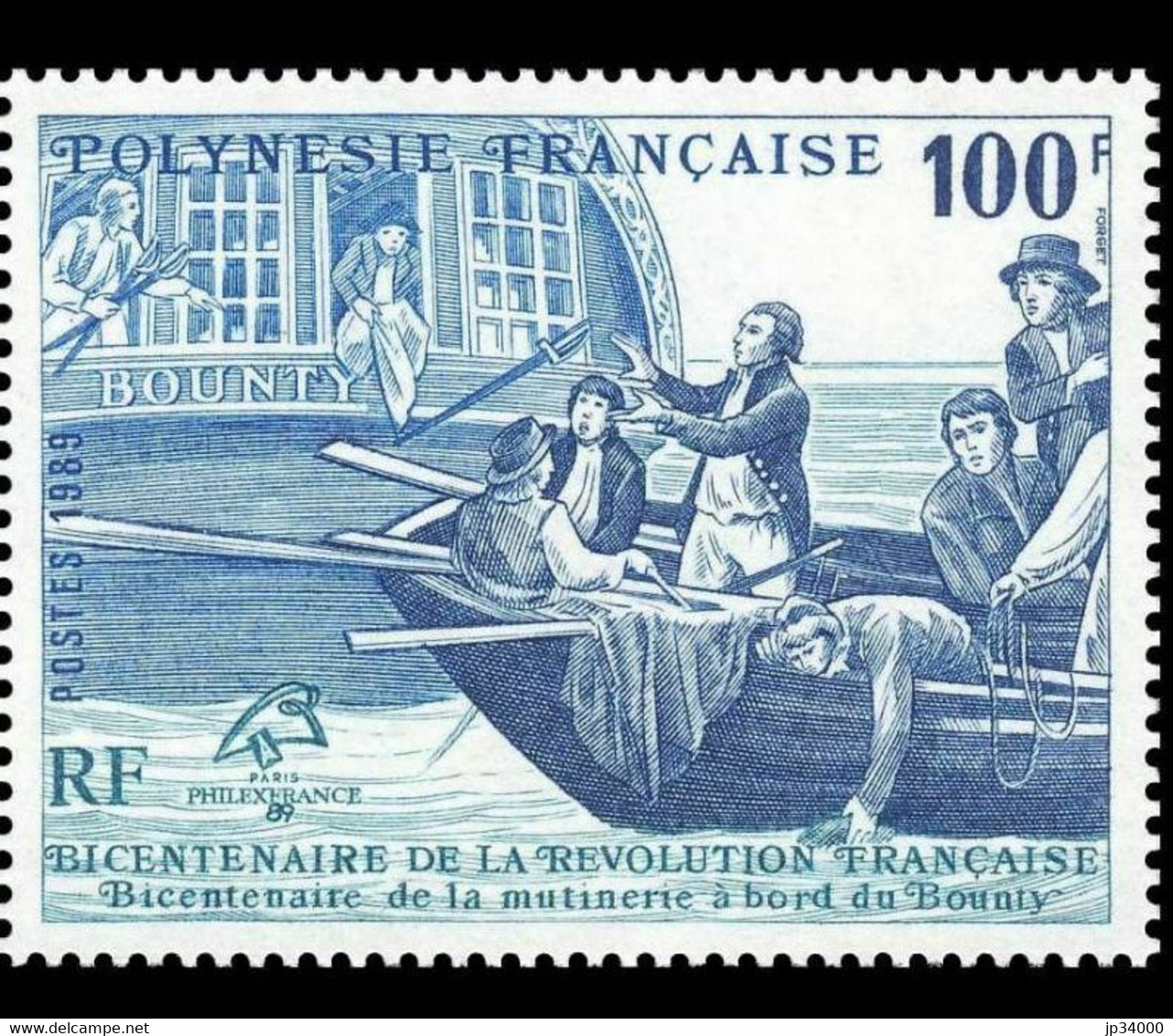 POLYNESIE Bicentenaire De La Revolution. Yvert N°336 DENTELE ** MNH - Révolution Française