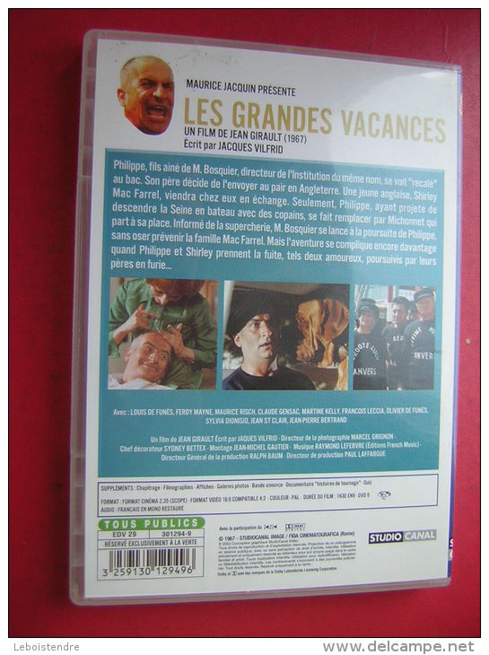 DVD    LA COLLECTION  LOUIS DE FUNES  LES GRANDES VACANCES     UN FILM DE JEAN GIRAULT ECRIT PAR JACQUES VILFRID - Cómedia