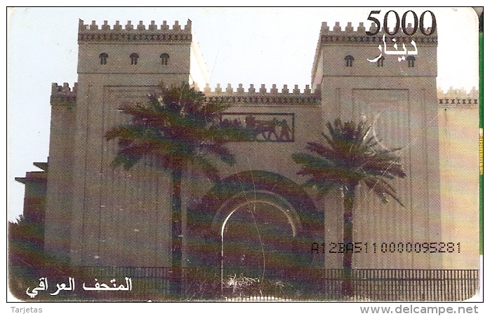 TARJETA DE IRAQ DE UN MONUMENTO DE 5000 UNITS - Iraq