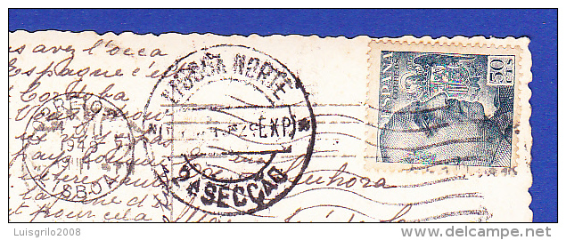 CORREIOS.LISBOA - 1.VII.1949 --- LISBOA NORTE.2ªSECÇÃO  --- STAMP ESPANA CORREOS --- - Lettres & Documents