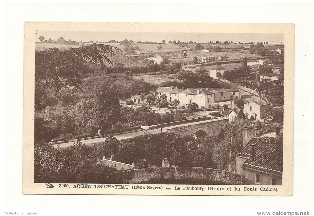 Cp, 79, Argenton-Château, Le Faubourg Giroire Et Les POnts Cadoret - Argenton Chateau