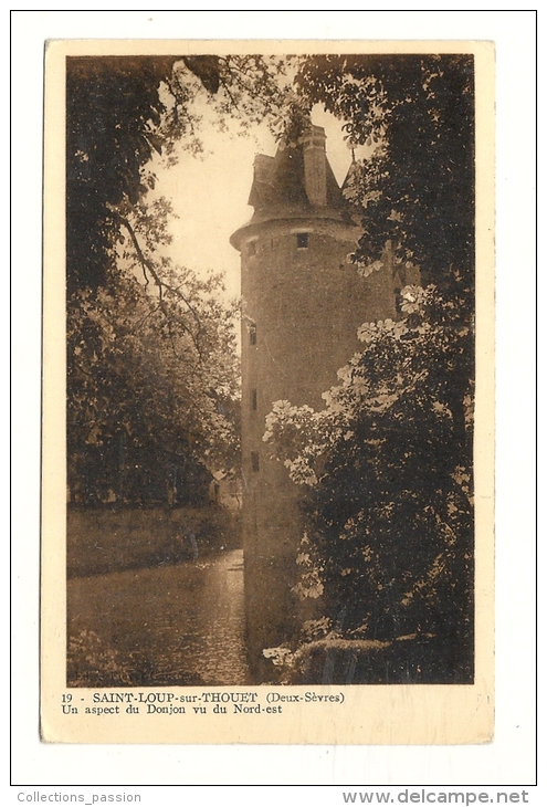 Cp, 79, St-Loup-sur-Thouet, Un Aspect Du Donjon Vu Du Nord Est - Saint Loup Lamaire