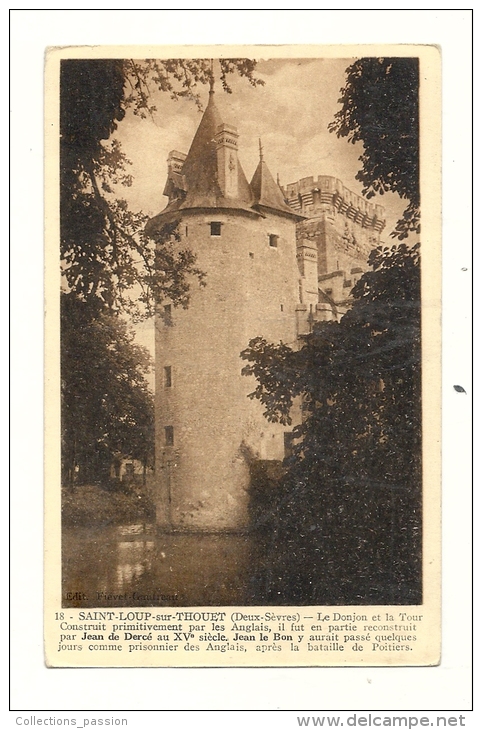 Cp, 79, St-Loup-sur-Thouet, Le Donjon Et La Tour - Saint Loup Lamaire