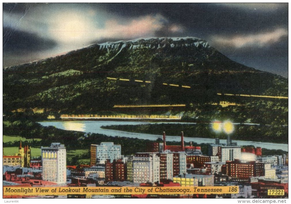 (998)  Older Postcard - USA - Chattanooga At Night - Chattanooga