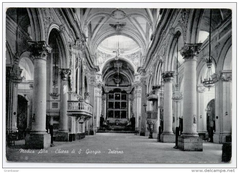 MODICA ALTA, INTERNO DELLA CHIESA DI SAN GIORGIO, B/N    **** - Modica