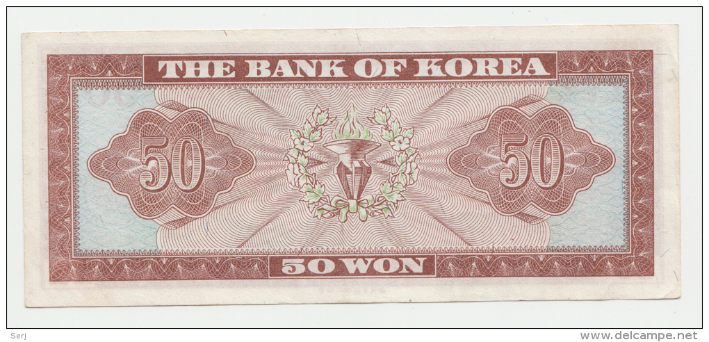 Korea South 50 Won ND 1962 VF++ (2 X 1mm Cuts) P 34 - Korea, South