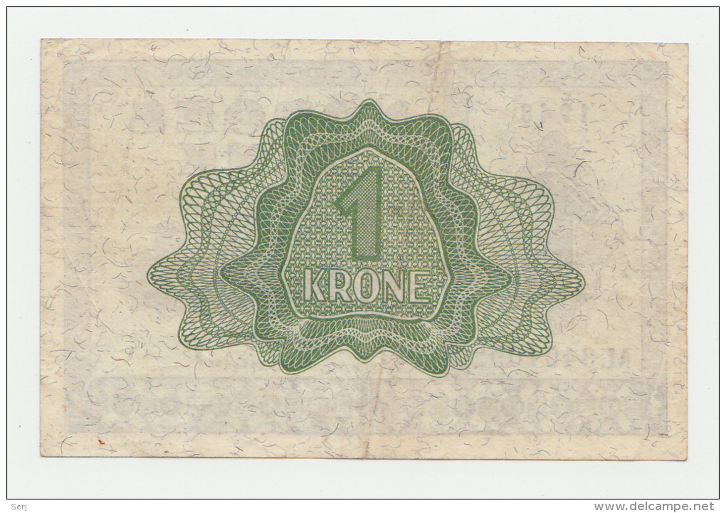 Norway 1 Krone 1948 VF++ (w/ 1 Border Split) P 15b 15 B - Norvège