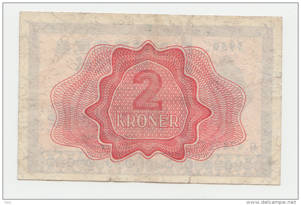 Norway 2 Kroner 1950 "aVF" Crispy P 16b  16 B - Norway