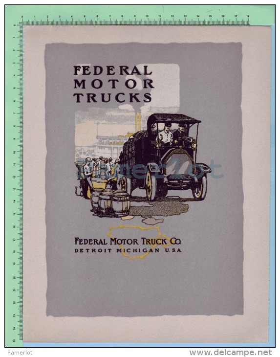 1911 Federal Motor Truck Company Detroit Michigan USA Cover - Camions