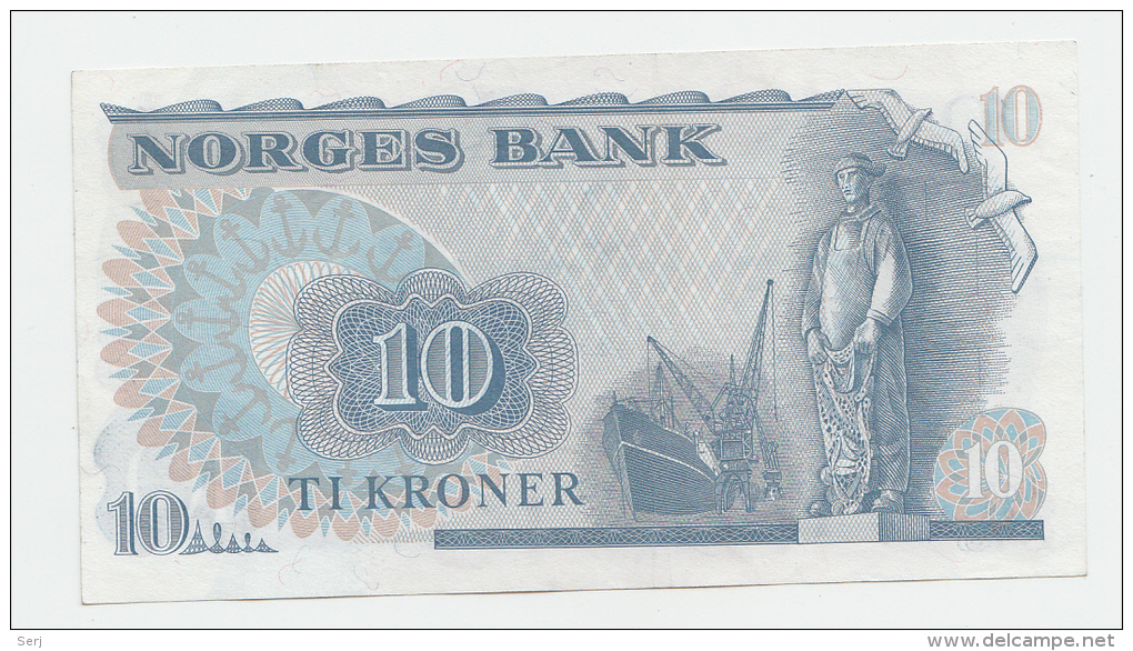 Norway 10 Kroner 1976 XF+ P 36b 36 B - Norway