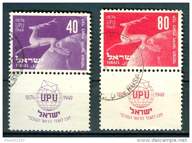 Israel - 1950, Michel/Philex No. : 28/29, - USED - Sh. Tab - - Oblitérés (avec Tabs)