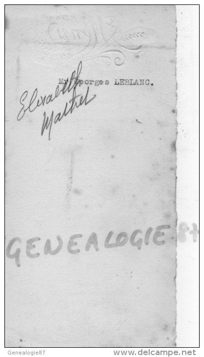 87 - LIMOGES - RARE MENU HOTEL VIALLE- LETTRAGE GAUFRE OR - 3 SEPTEMBRE 1935-  GEORGES LEBLANC - Menükarten