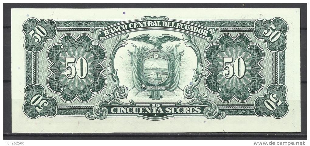 EQUATEUR .  BILLET DE 50 SUCRES 1988  . - Ecuador