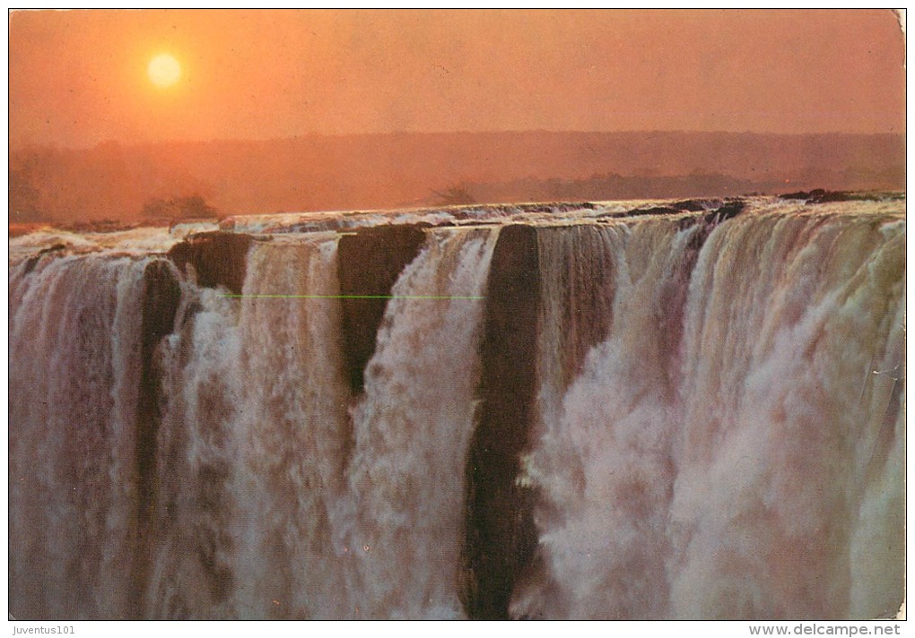 CPSM Zambie-Sunrise Over The Victoria Falls   L1344 - Zambia