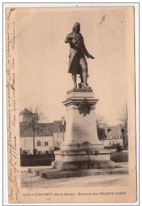 CPA/V533/CHAUMONT STATUE DE PHILIPPE LEBON 1904 - Chaumont