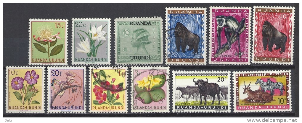 Ruanda-Urundi - Interessantes Los Mit Gestempelten Marken, Siehe Guten Scan - Sammlungen