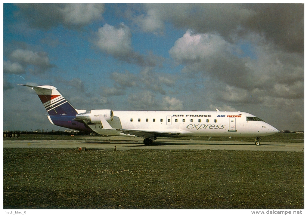 AK Flugzeug Air FRANCE Littoral Inter Canadair Regional Jet AF AFR Orly Avion Aviation Airplane Aeroplane Aereo Flieger - 1946-....: Moderne