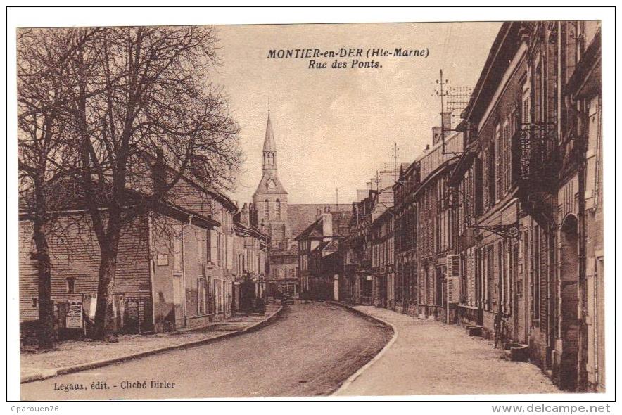 Monter En Der Monter-en-Der Rue Des Ponts Cpa Haute Marne Cliché Vintage 52 Circa 1920 - Montier-en-Der